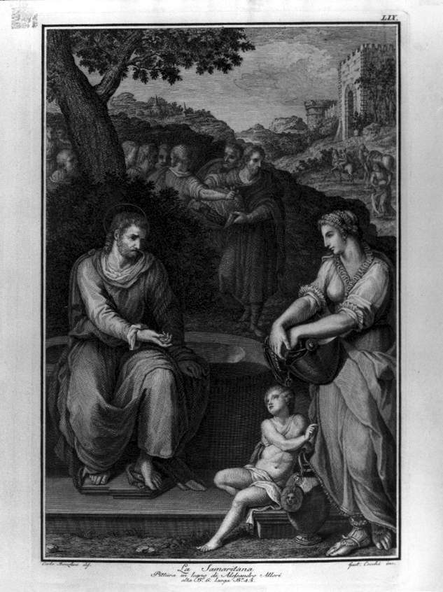 Cristo e la samaritana (dipinto) di Cecchi Gaetano (sec. XVIII)