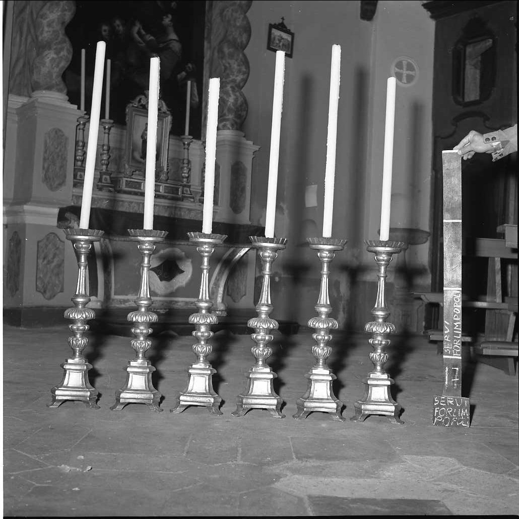 candeliere, serie - bottega romagnola (sec. XIX)