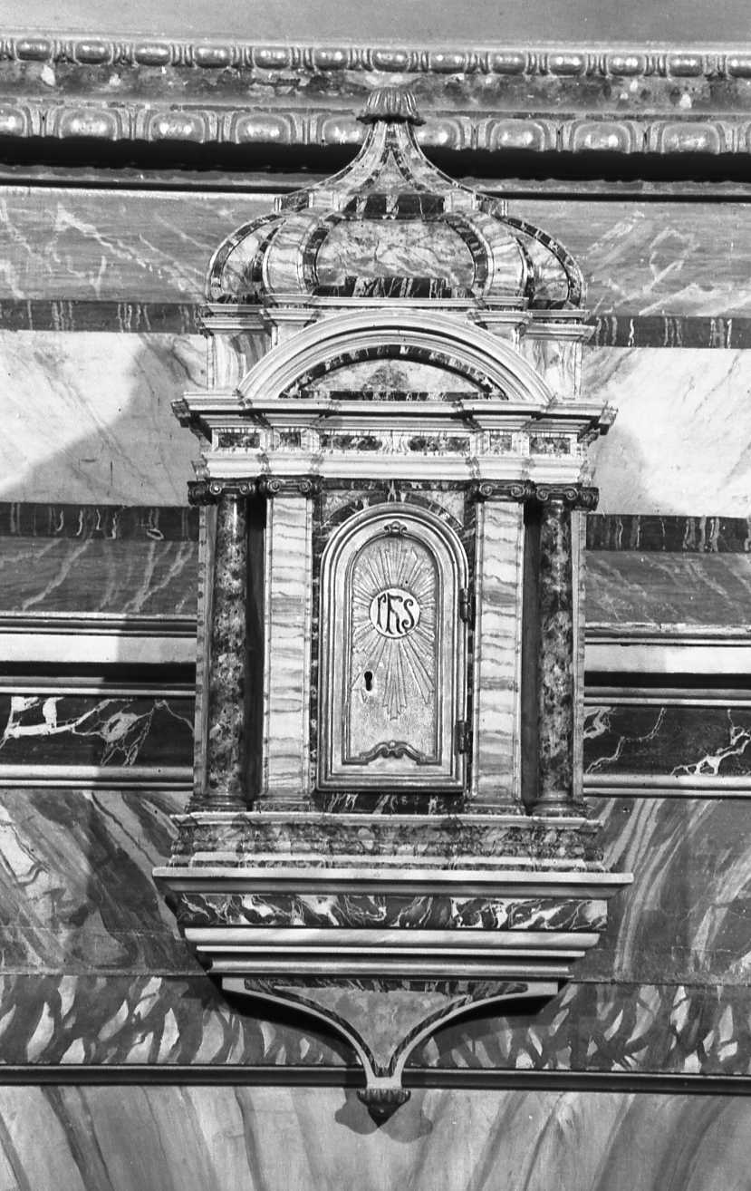 tabernacolo - a frontale architettonico - bottega romagnola (sec. XVIII)