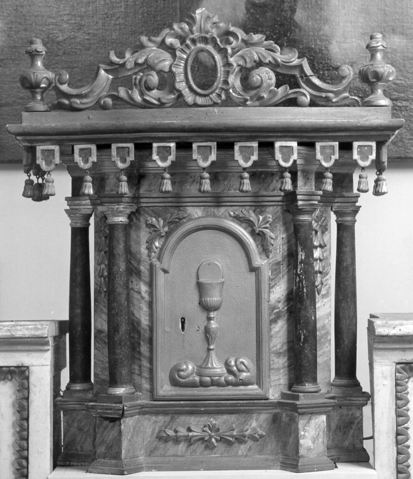 tabernacolo - a frontale architettonico - manifattura romagnola (seconda metà sec. XVIII)