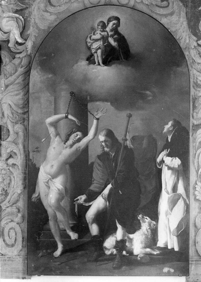 Madonna con Bambino e Santi (dipinto) di Cagnacci Guido (sec. XVII)
