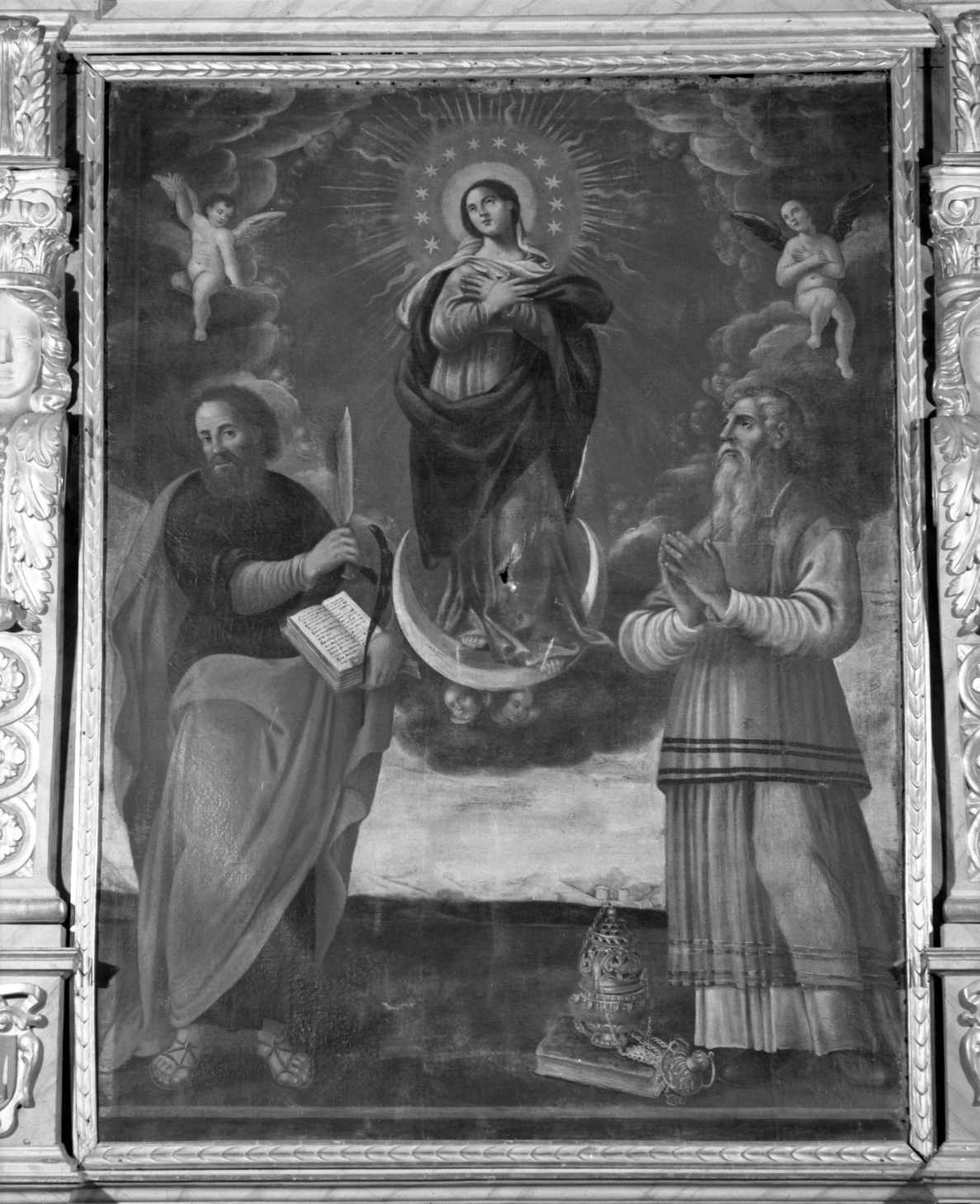 L'Immacolata Concezione e i SS. Bartolomeo e Zaccaria, Immacolata Concezione e santi (pala d'altare) - ambito romagnolo (inizio sec. XVII)