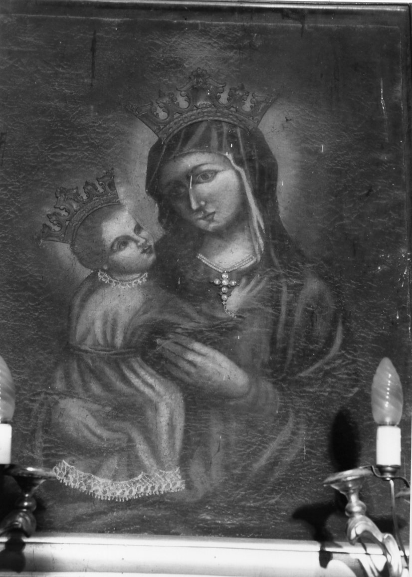 Madonna con Bambino (dipinto, elemento d'insieme) - ambito romagnolo (fine/inizio secc. XVII/ XVIII)