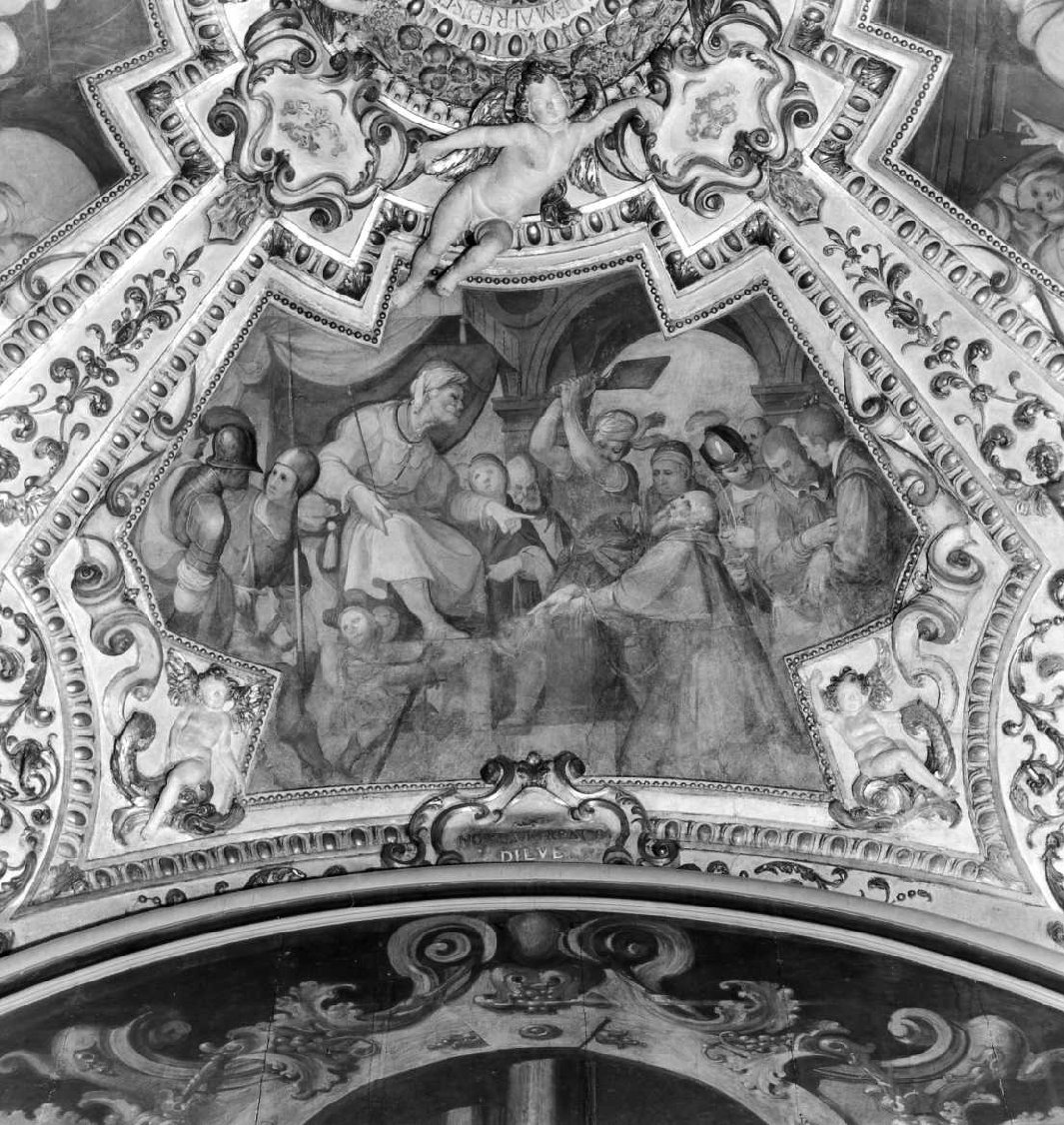 L'amputazione delle mani di San Savino (dipinto) di Marini Benedetto, Fenzoni Ferraù (sec. XVII, sec. XX)