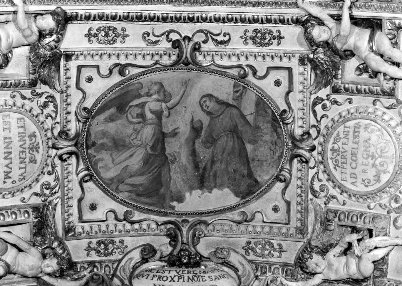 L'angelo appare a San Savino (dipinto) di Marini Benedetto, Fenzoni Ferraù (sec. XVII, sec. XX)