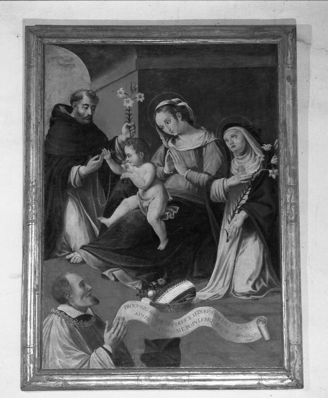 Madonna con Bambino, Santa Caterina e San Domenico, Madonna con Bambino e Santi (dipinto) - ambito romagnolo (sec. XVII)