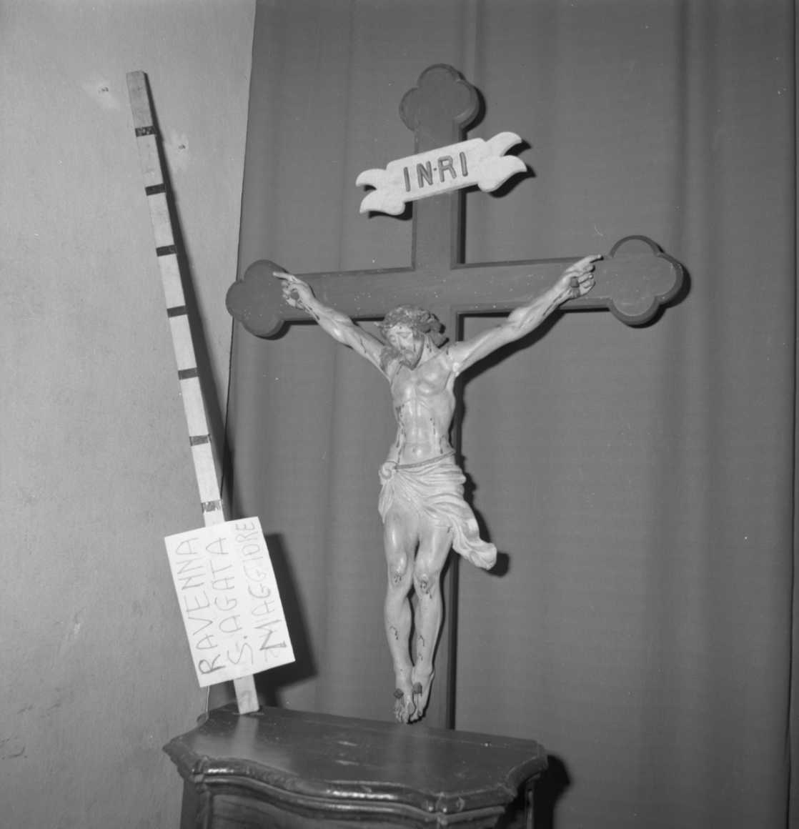 Cristo crocifisso (scultura, opera isolata) - bottega romagnola (sec. XIX)