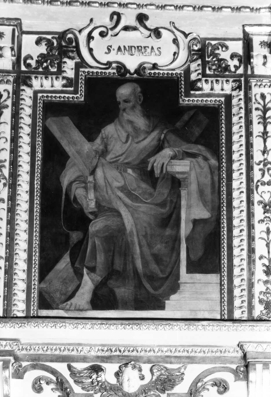 Sant'Andrea (dipinto, elemento d'insieme) di Marini Benedetto (sec. XVII, sec. XX)