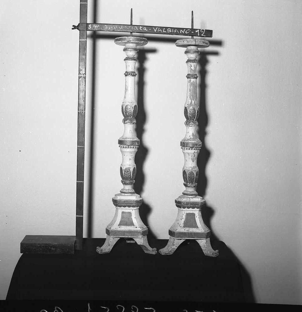 candeliere - bottega romagnola (fine/inizio secc. XVIII/ XIX)
