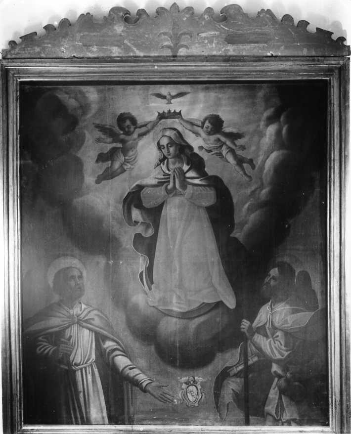 Madonna Immacolata con San Matteo, San Giacomo (dipinto) - manifattura romagnola (sec. XVIII)