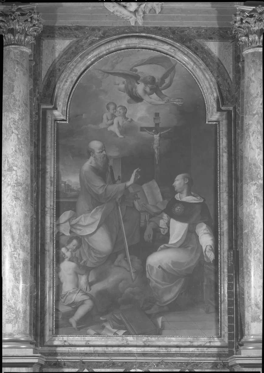San Paolo e San Tommaso d'Aquino, San Paolo e San Tommaso d'Aquino (dipinto) di Lazzarini Gian Andrea (seconda metà sec. XVIII)
