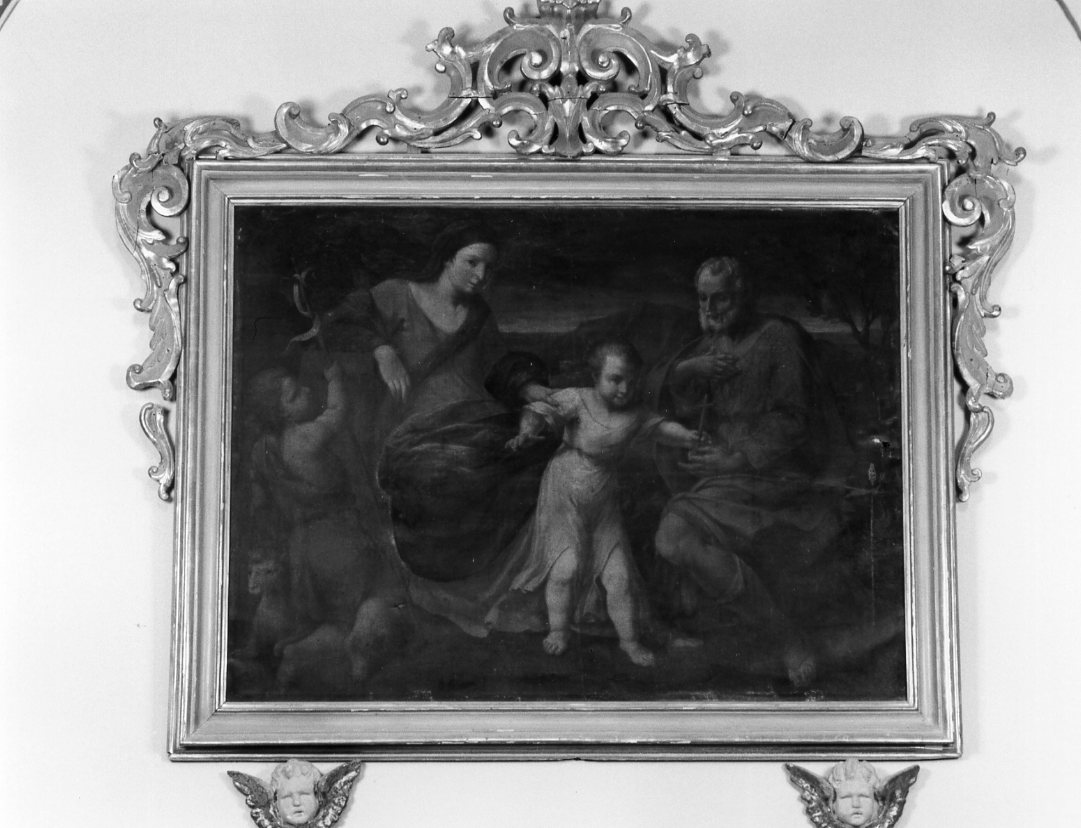 Sacra Famiglia con San Giovanni Battista bambino (dipinto) - ambito Italia settentrionale (prima metà sec. XVII)