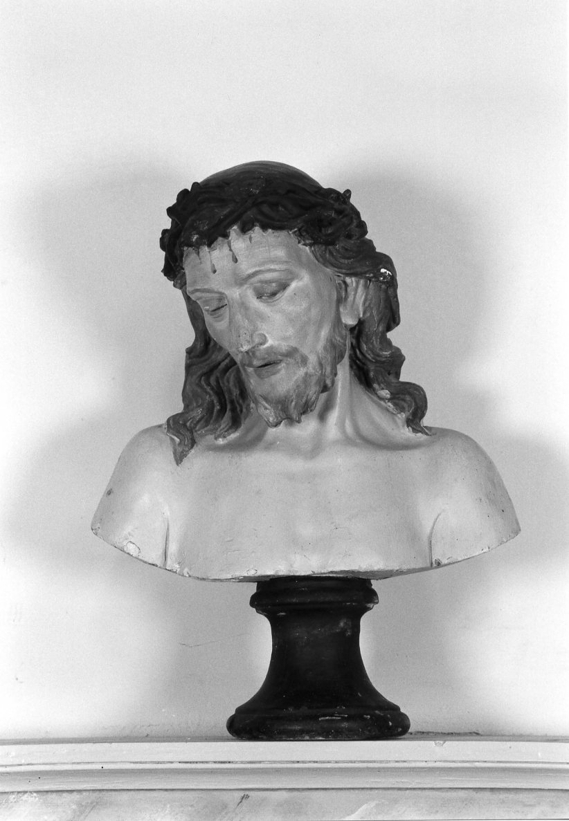 testa di Cristo incoronata di spine (busto) - ambito romagnolo (secondo quarto sec. XX)