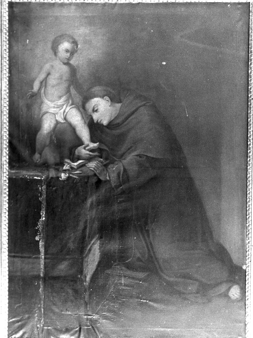 Sant'Antonio da Padova con il bambino (dipinto) - ambito romano (seconda metà sec. XIX)