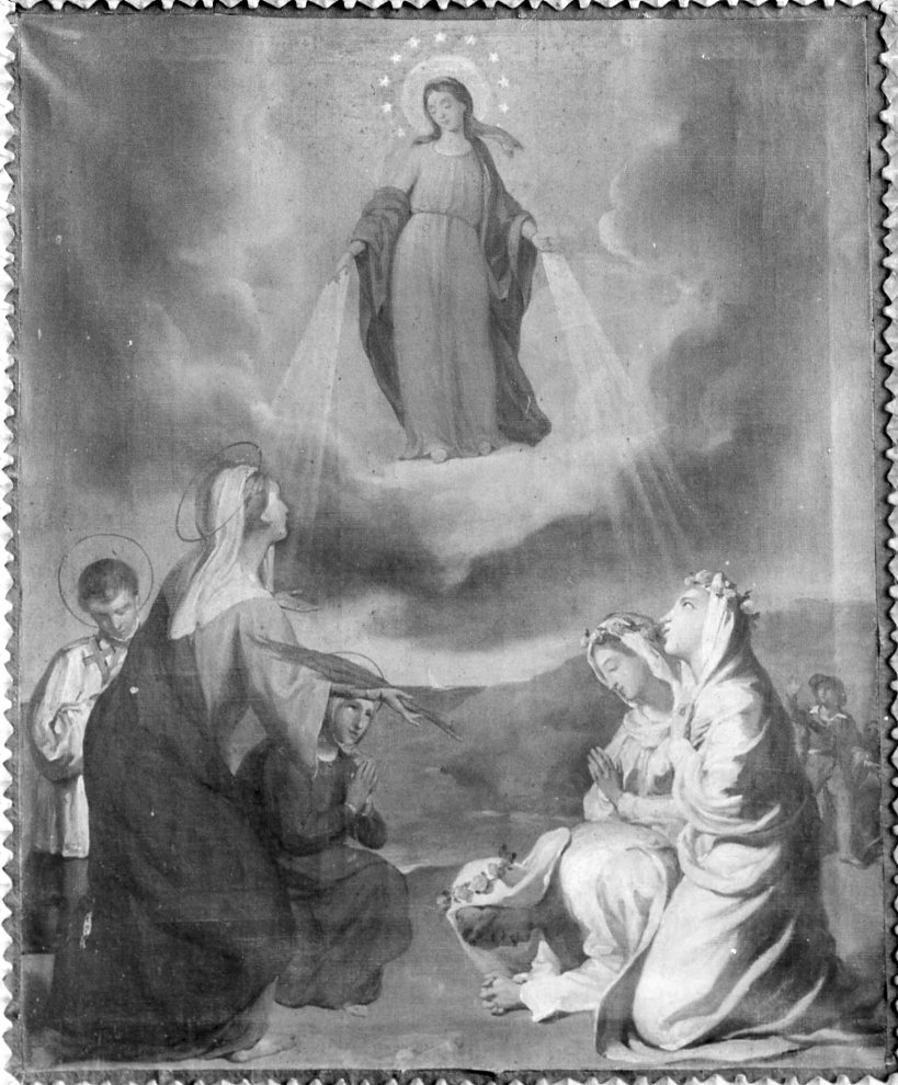 Immacolata Concezione e santi (dipinto) - ambito romano (seconda metà sec. XIX)