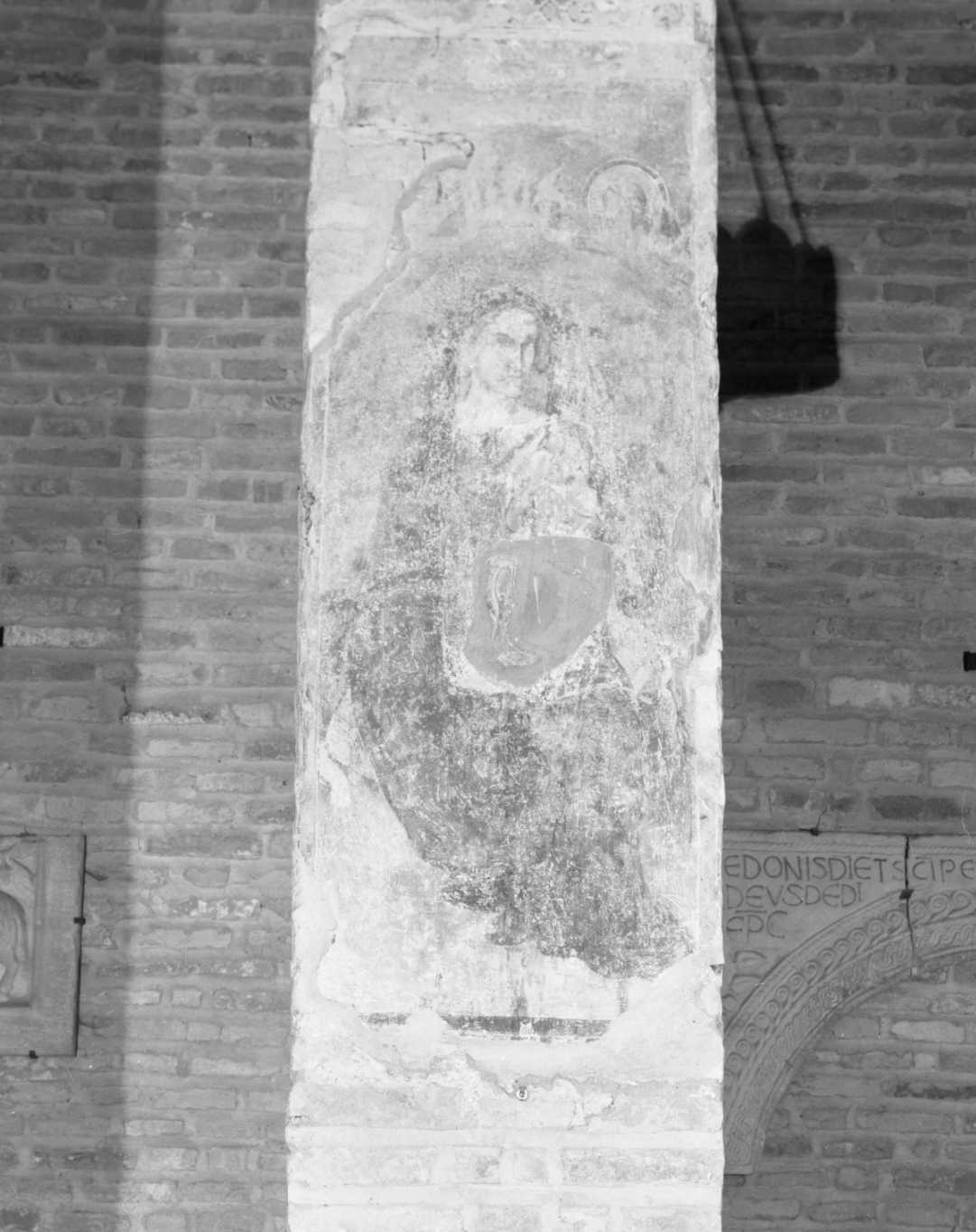 Madonna con Bambino (dipinto, frammento) - ambito romagnolo (sec. XIV)