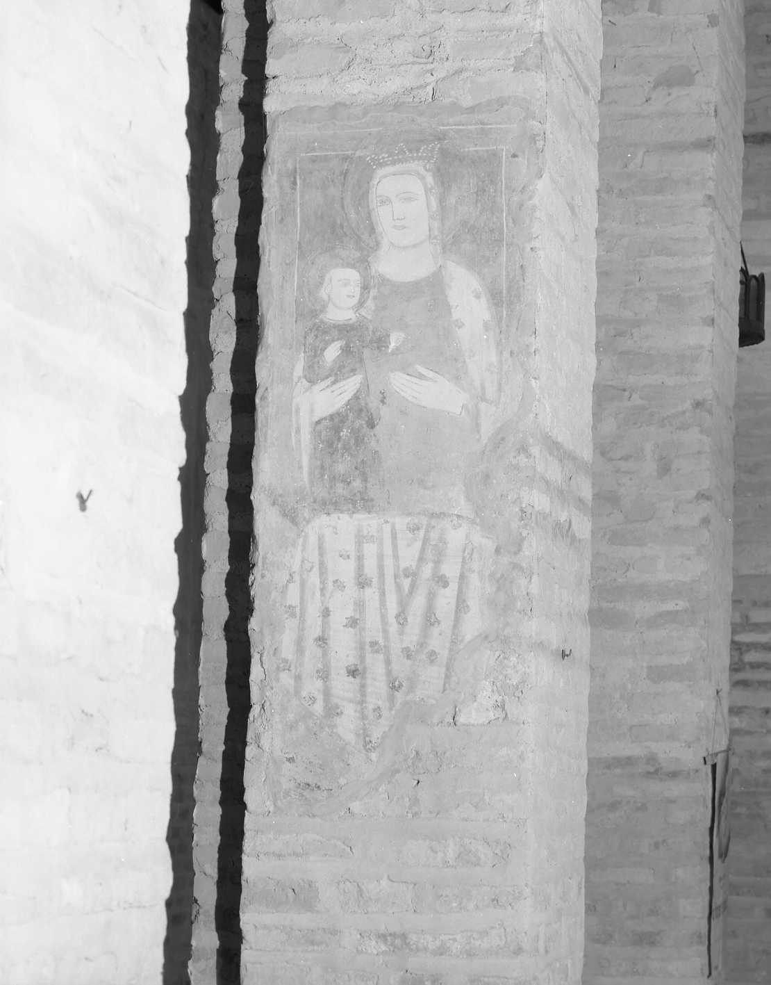 Madonna con Bambino (dipinto, frammento) - ambito romagnolo (inizio sec. XV)