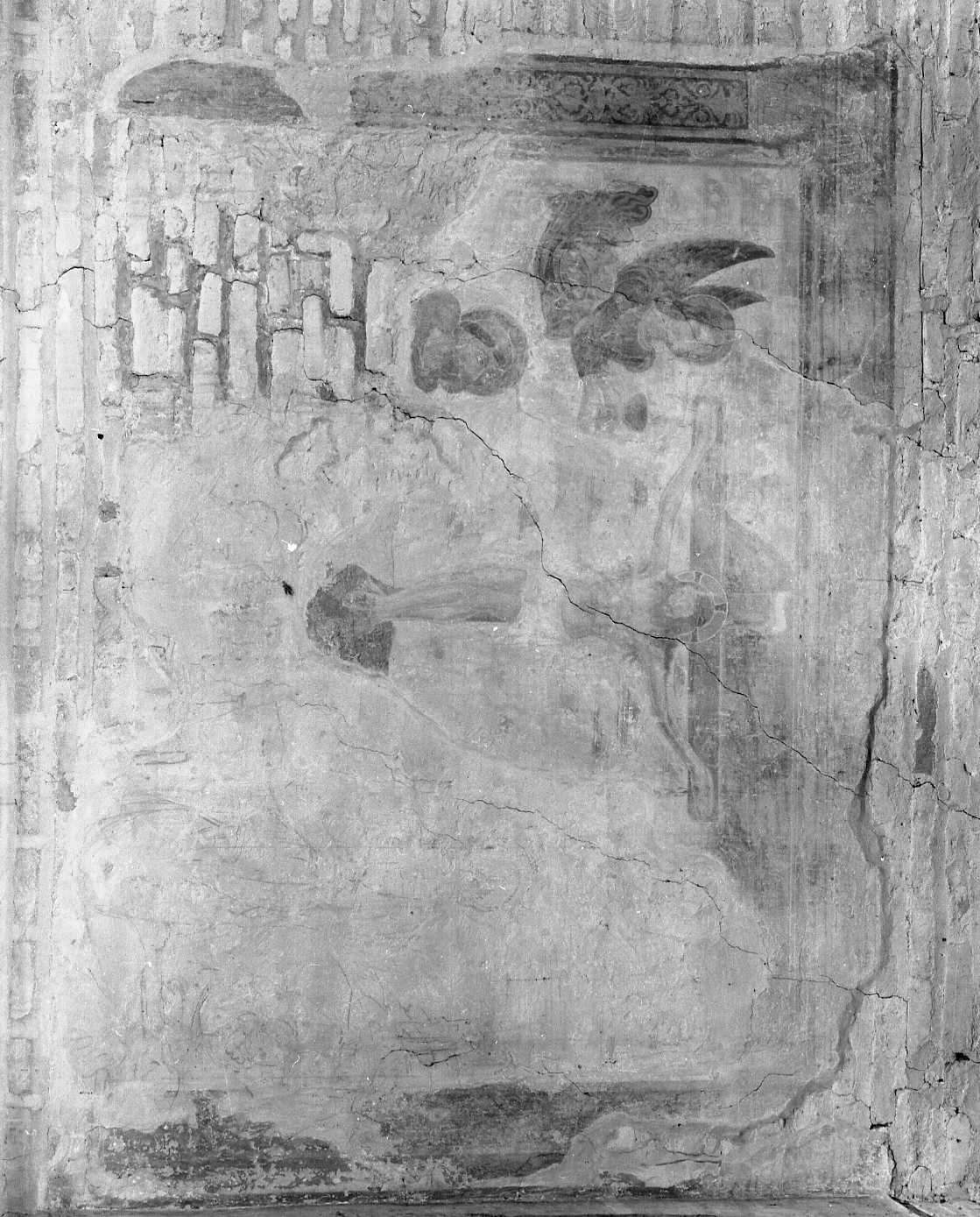 Cristo crocifisso (dipinto, frammento) - ambito italiano (seconda metà sec. XV)