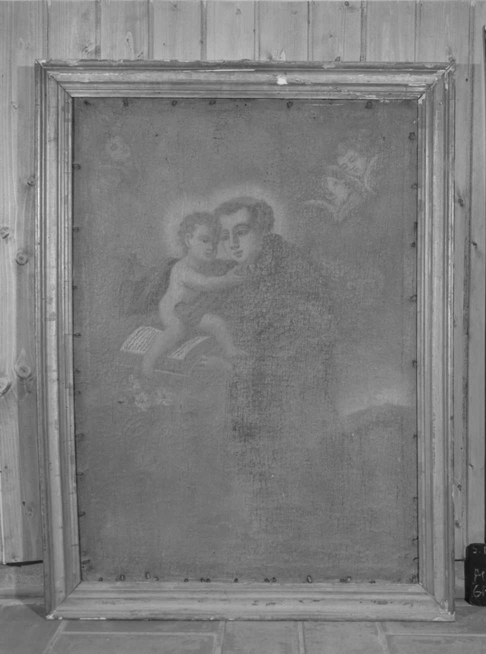 Sant'Antonio da Padova col Bambino, Sant'Antonio da Padova con il bambino (dipinto) - ambito romagnolo (seconda metà sec. XIX)