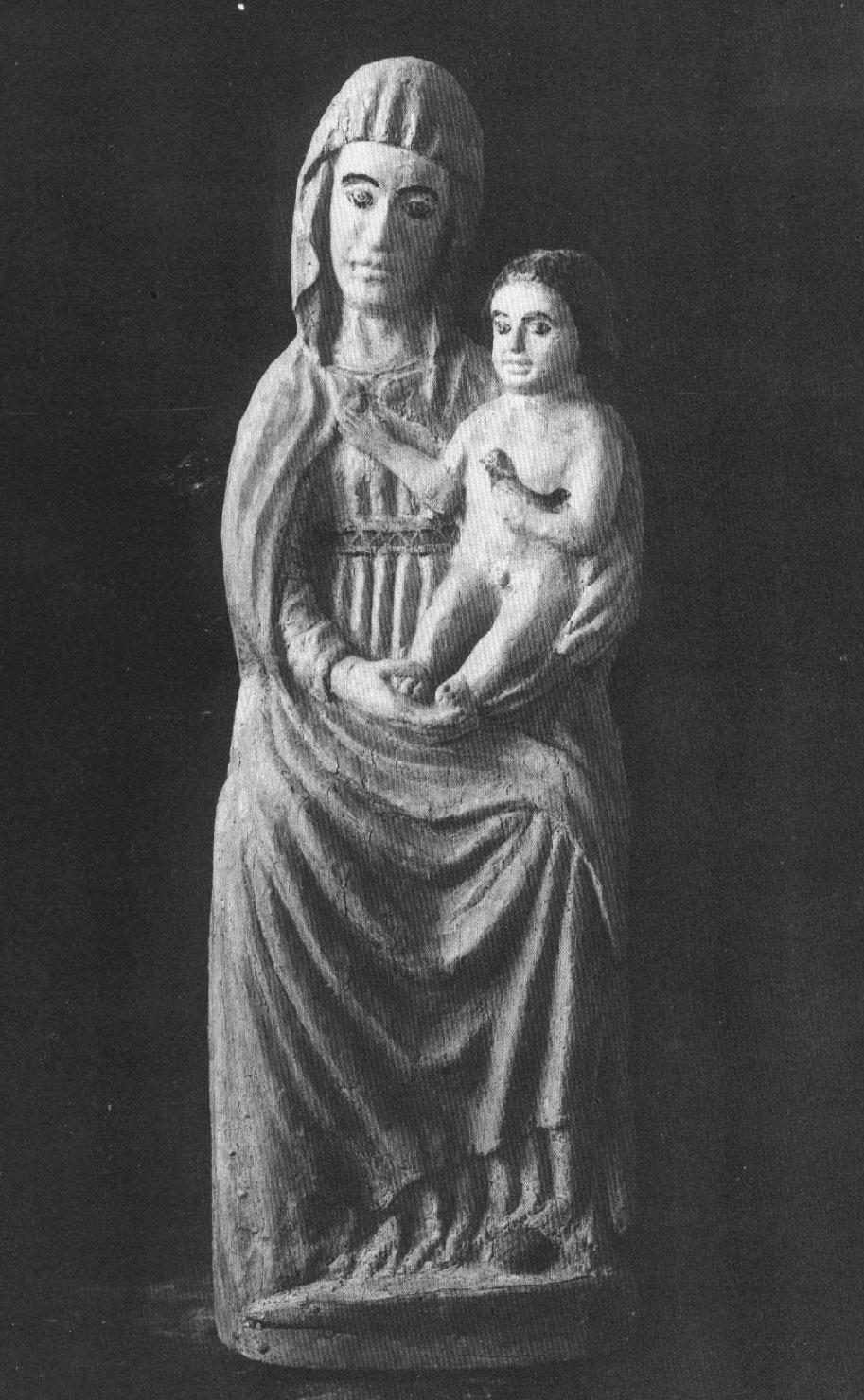 Madonna con Bambino (scultura) - ambito tosco-romagnolo (fine/inizio secc. XIII/ XIV)