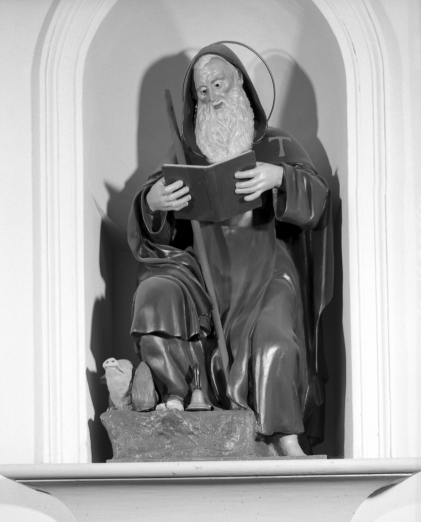 Sant'Antonio Abate (statua) di Graziani Collina Girolamo (attribuito) - bottega Ballanti Graziani (fine sec. XIX)