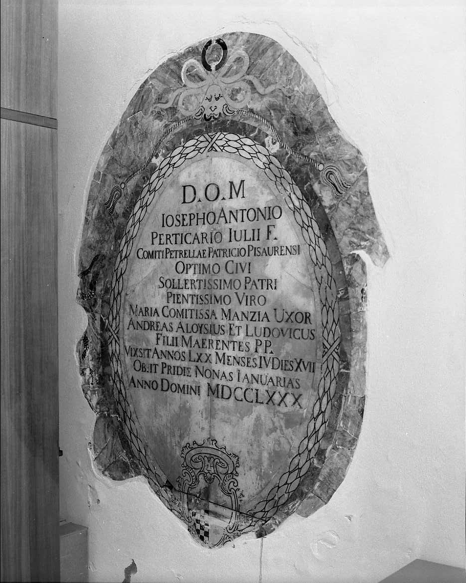 lapide commemorativa - bottega emiliano-romagnola (sec. XVIII)