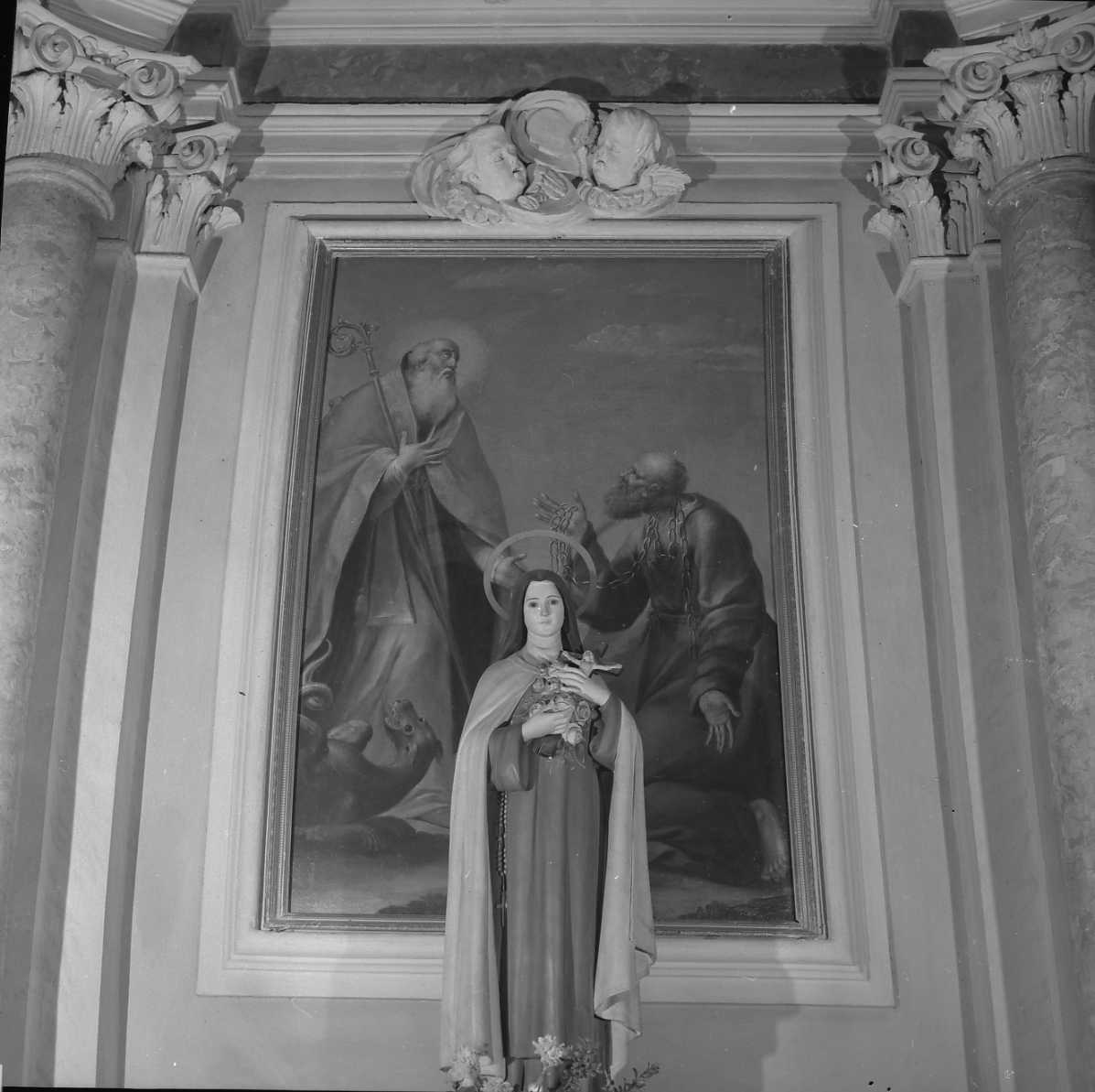 Santo Vescovo e un indemoniato, Santo vescovo e indemoniato (dipinto) - ambito forlivese (seconda metà sec. XVIII)