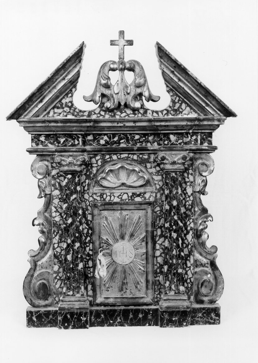 tabernacolo - a frontale architettonico - bottega romagnola (fine sec. XVII)