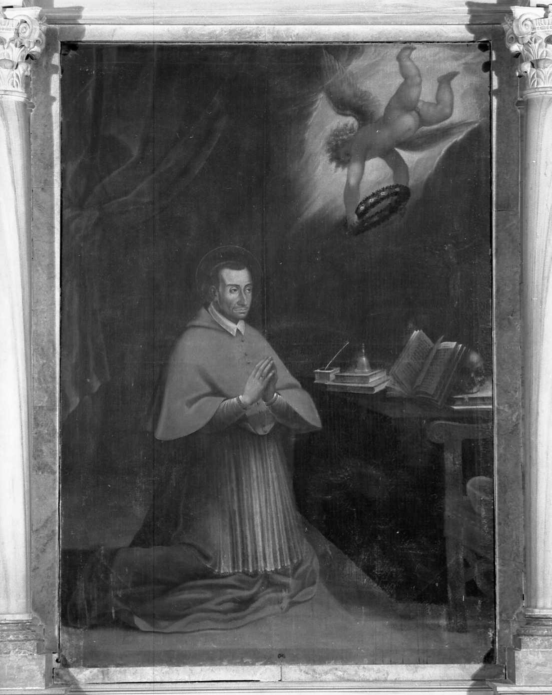 San Carlo Borromeo in meditazione (dipinto) - ambito romagnolo (prima metà sec. XVII)