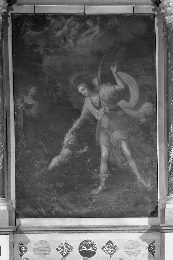 angelo custode (dipinto) di Spisanelli Vincenzo (attribuito) (metà sec. XVII)
