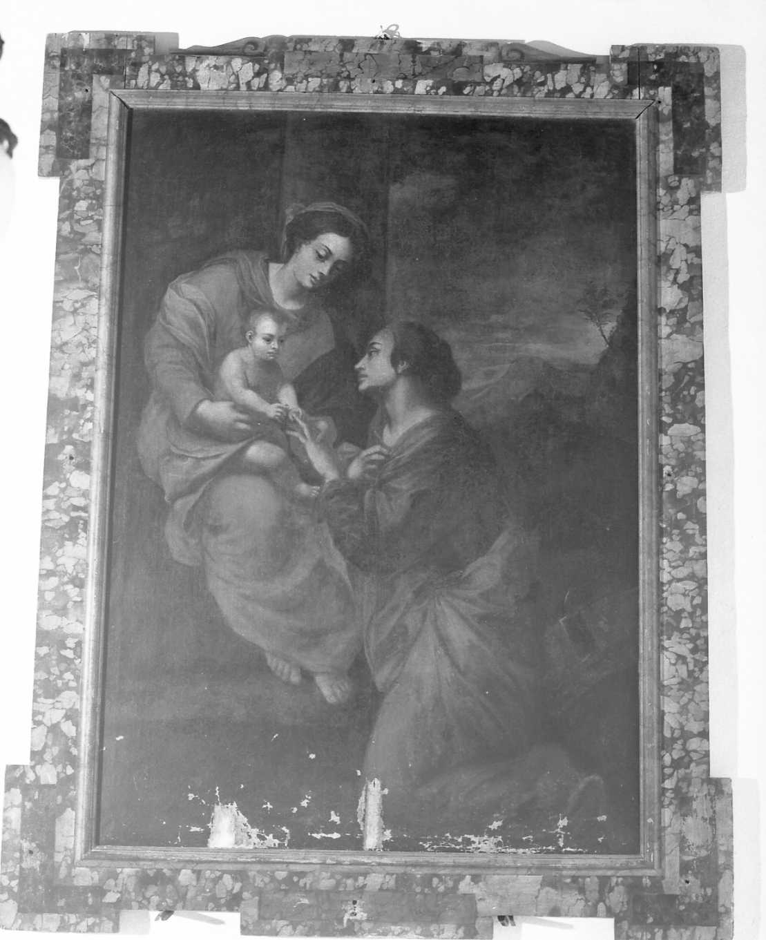 Matrimonio mistico di Santa Caterina (dipinto) - ambito romagnolo (sec. XVII)