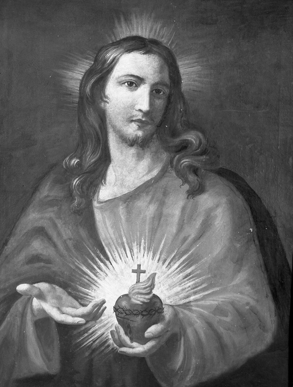 Sacro Cuore di Gesù (dipinto) di Capaci Giovanni (sec. XVIII)