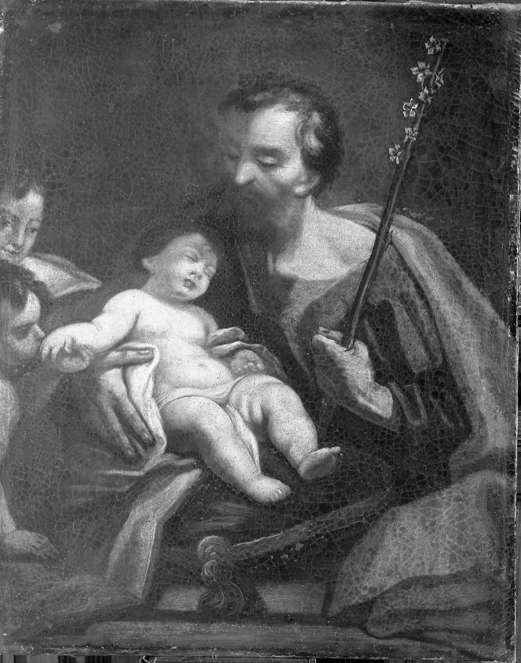 San Giuseppe con il Bambino Gesù (dipinto) - ambito romagnolo (sec. XVIII)