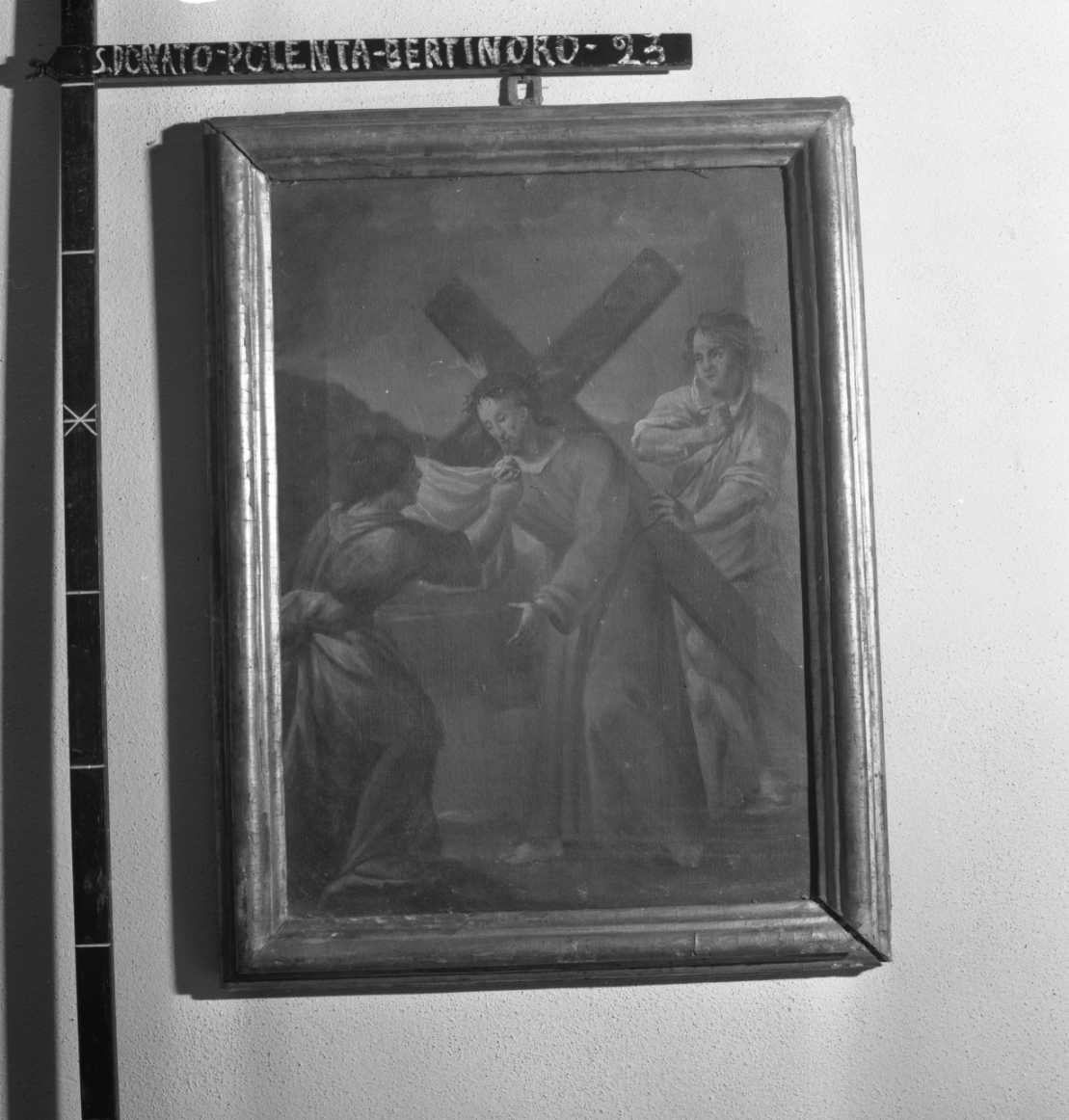 Gesù incontra la Veronica, stazioni della via crucis (dipinto, ciclo) - ambito forlivese (seconda metà sec. XVIII)