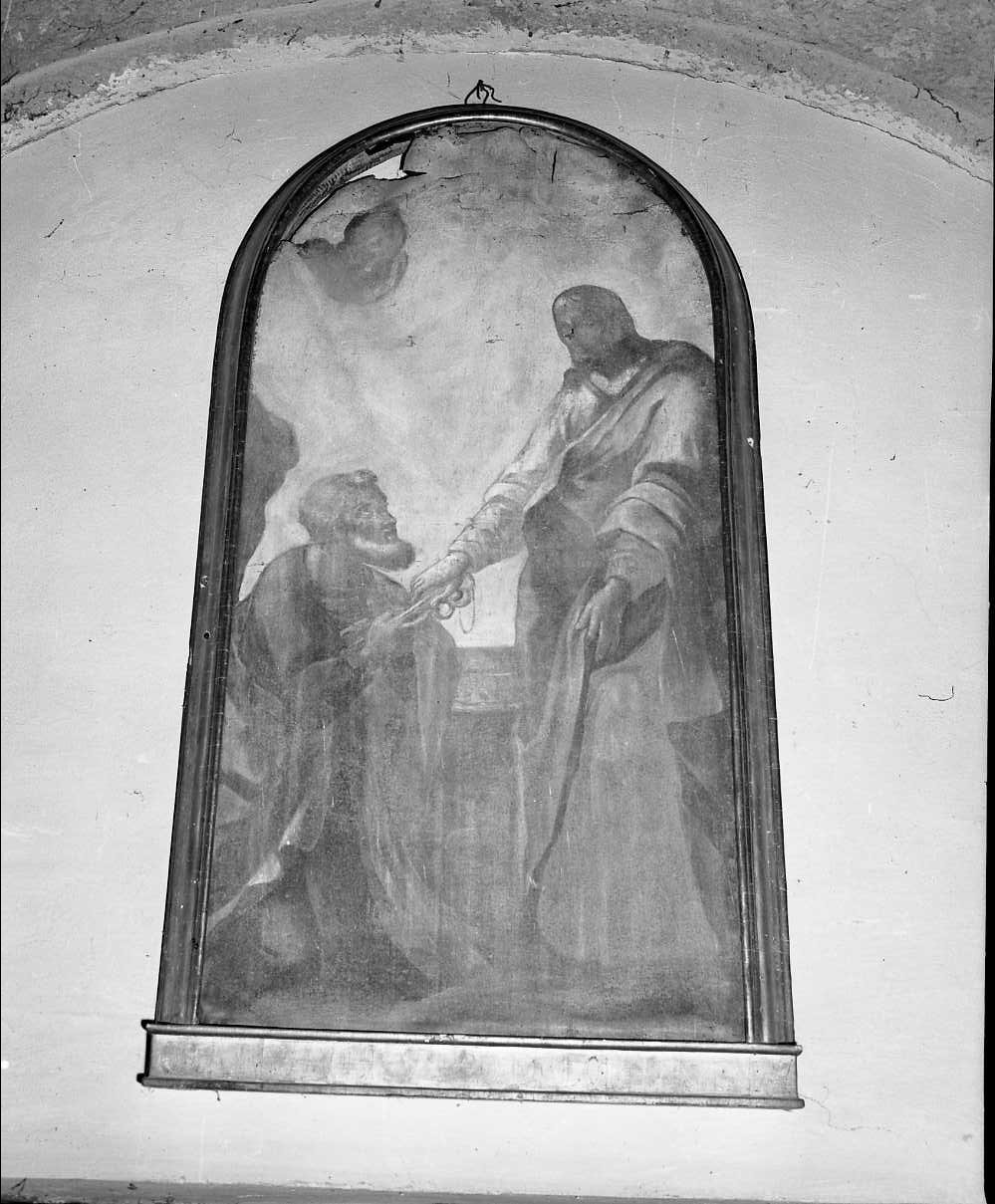 Cristo consegna le chiavi a San Pietro (dipinto) - ambito romagnolo (sec. XIX)
