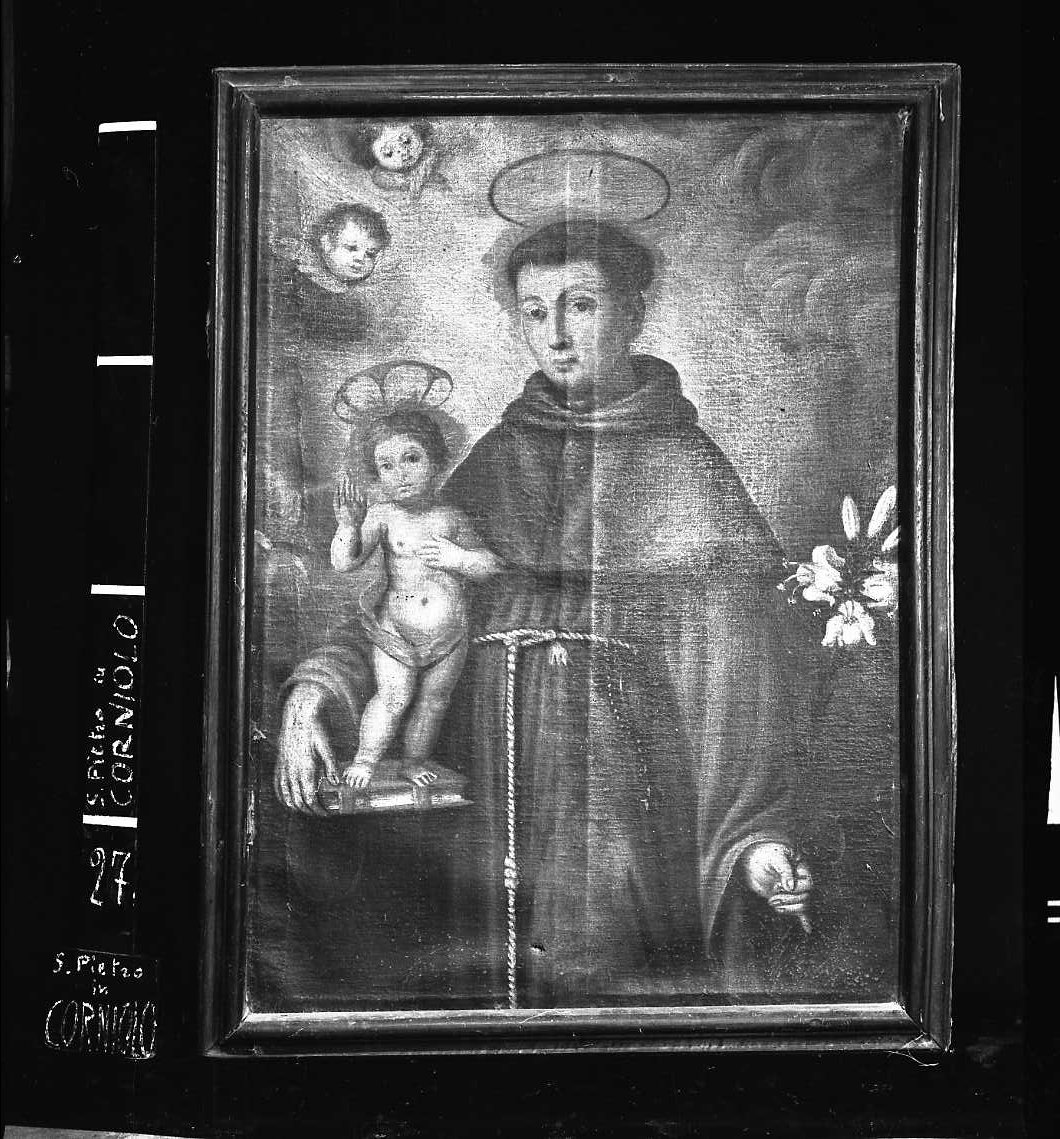 Sant'Antonio da Padova con il bambino (dipinto) - ambito romagnolo (sec. XVIII)