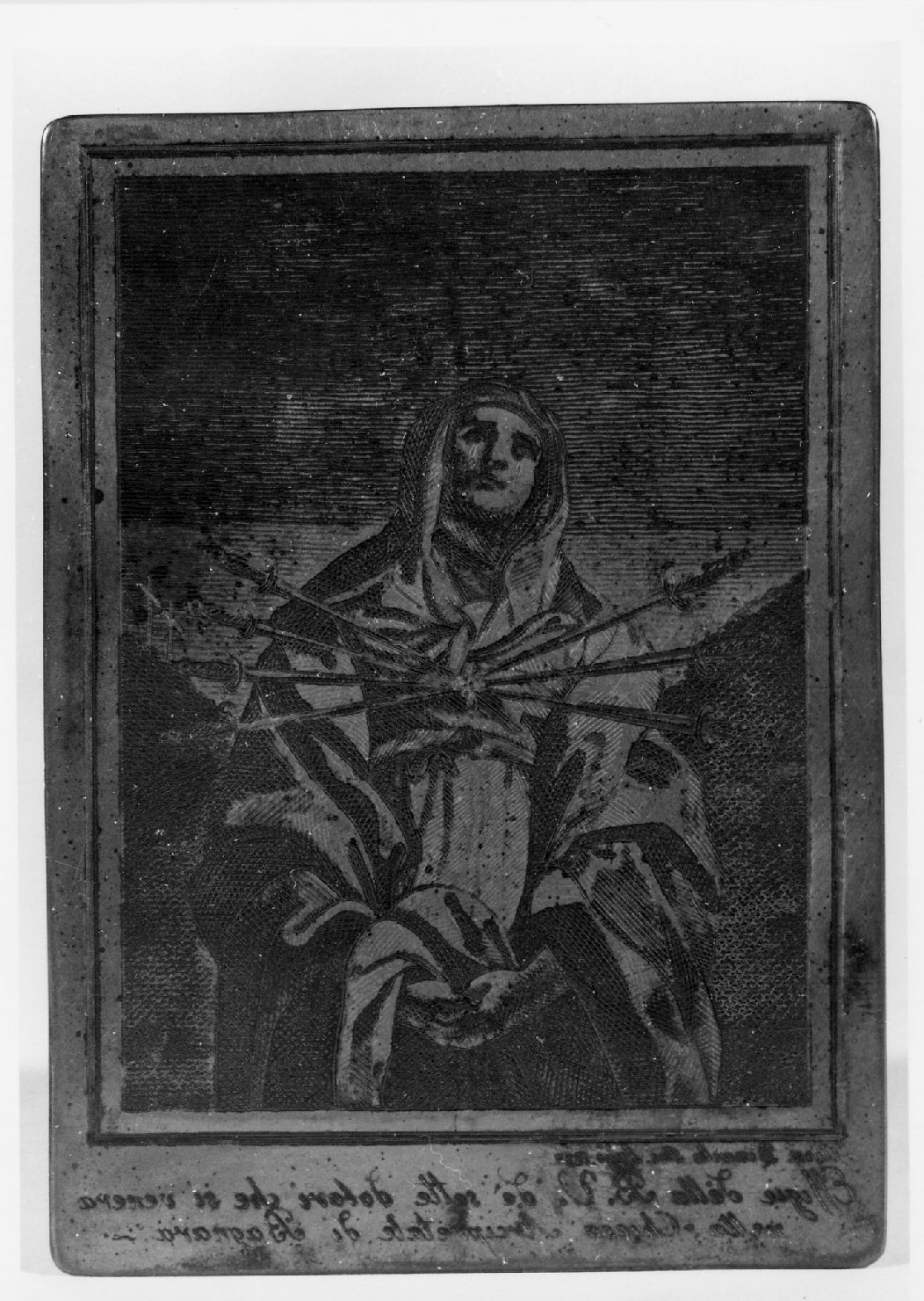 Madonna addolorata (matrice) di Bianchi Alesssandro (sec. XIX)