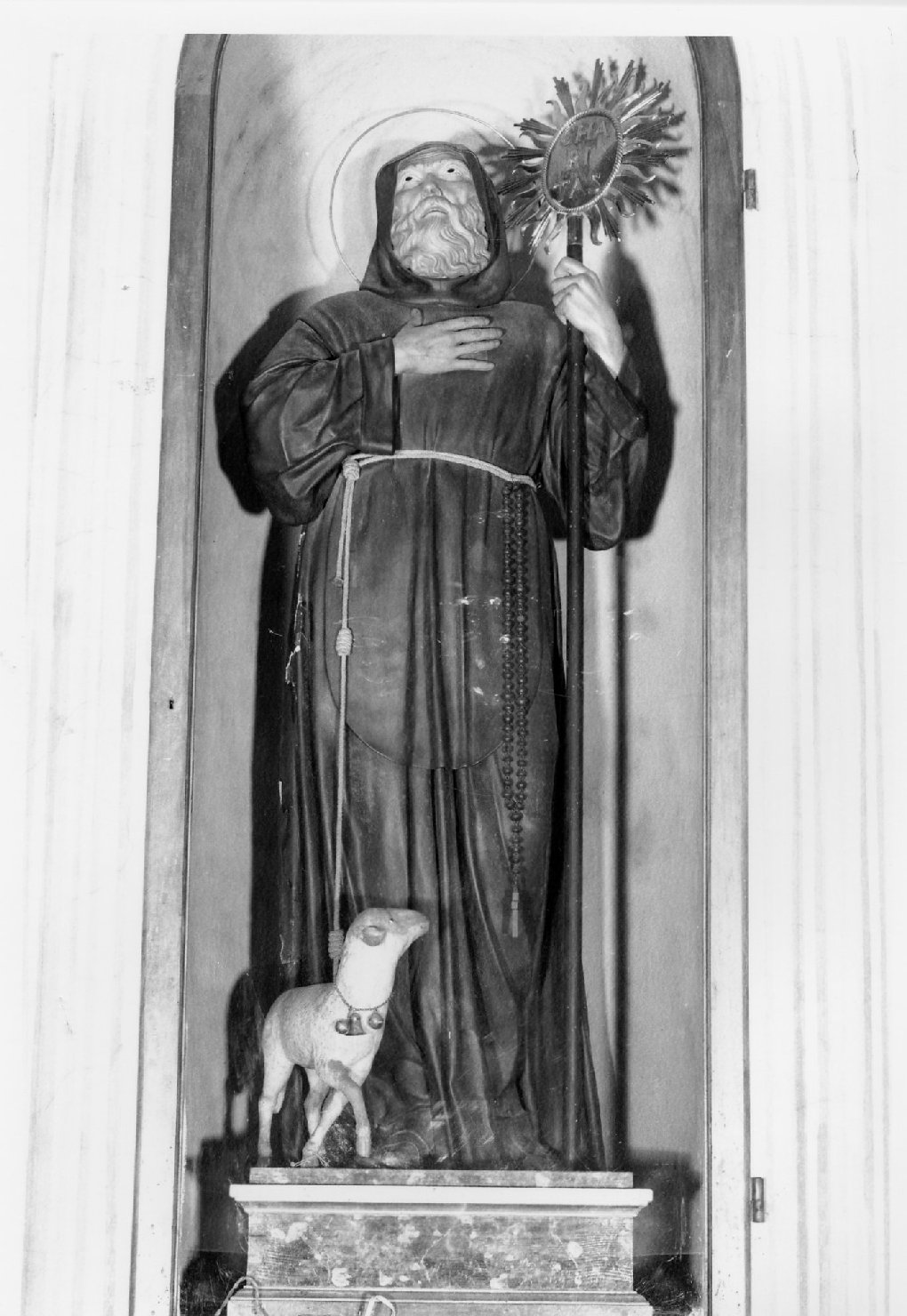 San Francesco di Paola (scultura) - bottega romagnola (metà sec. XIX)