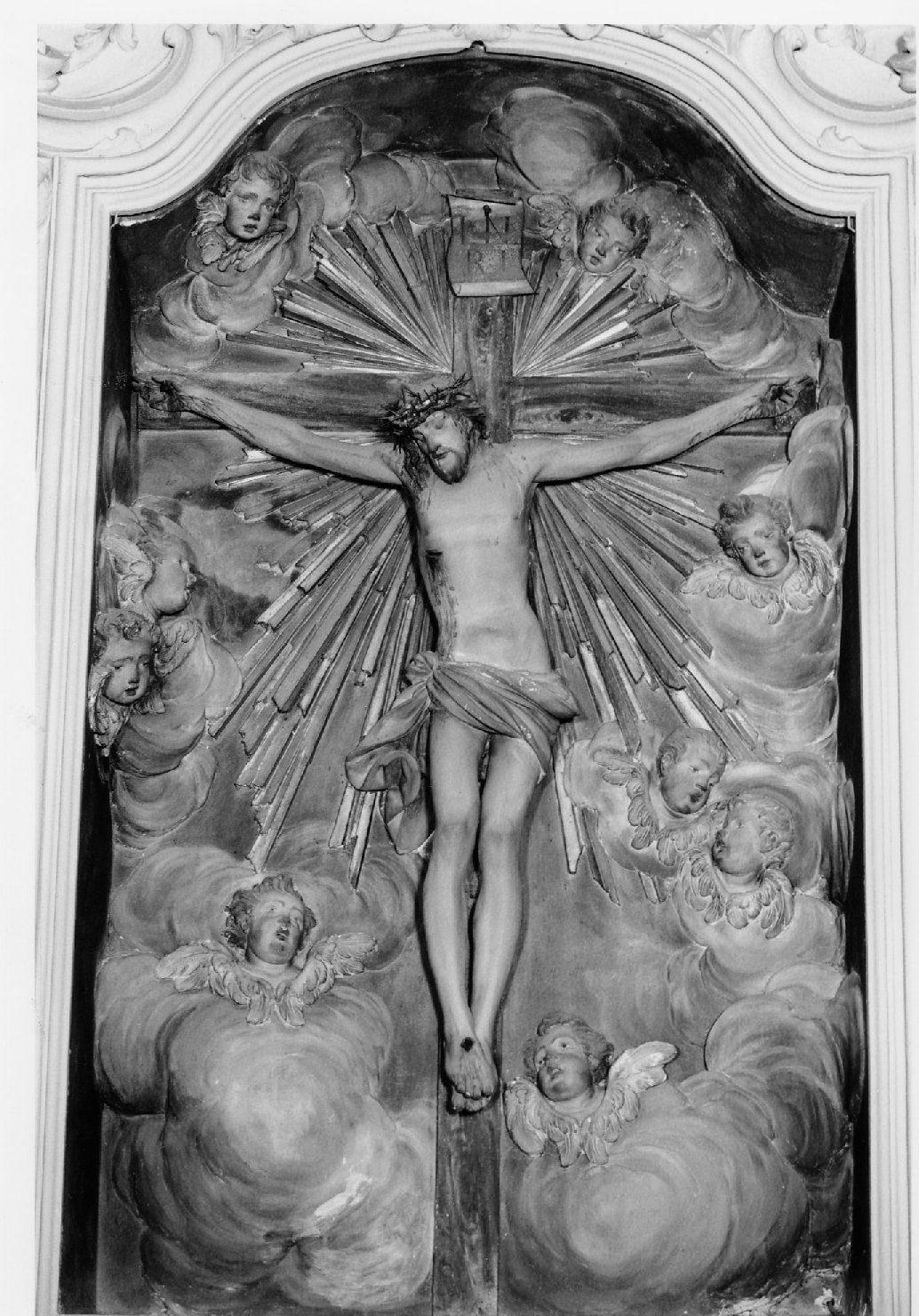 Cristo crocifisso con cherubini (crocifisso) - bottega romagnola (seconda metà sec. XVIII)