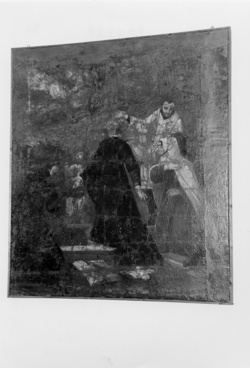 San Carlo Borromeo, San Filippo Neri, Santa Teresa d'Avila e Sant'Antonio da Padova (dipinto) - ambito emiliano-romagnolo (seconda metà sec. XVIII)