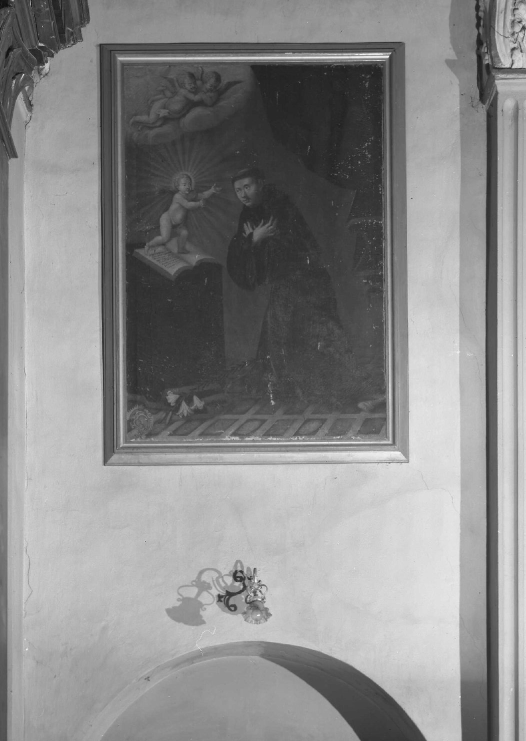 apparizione di Gesù Bambino a Sant'Antonio da Padova (dipinto) - ambito romagnolo (sec. XVIII)