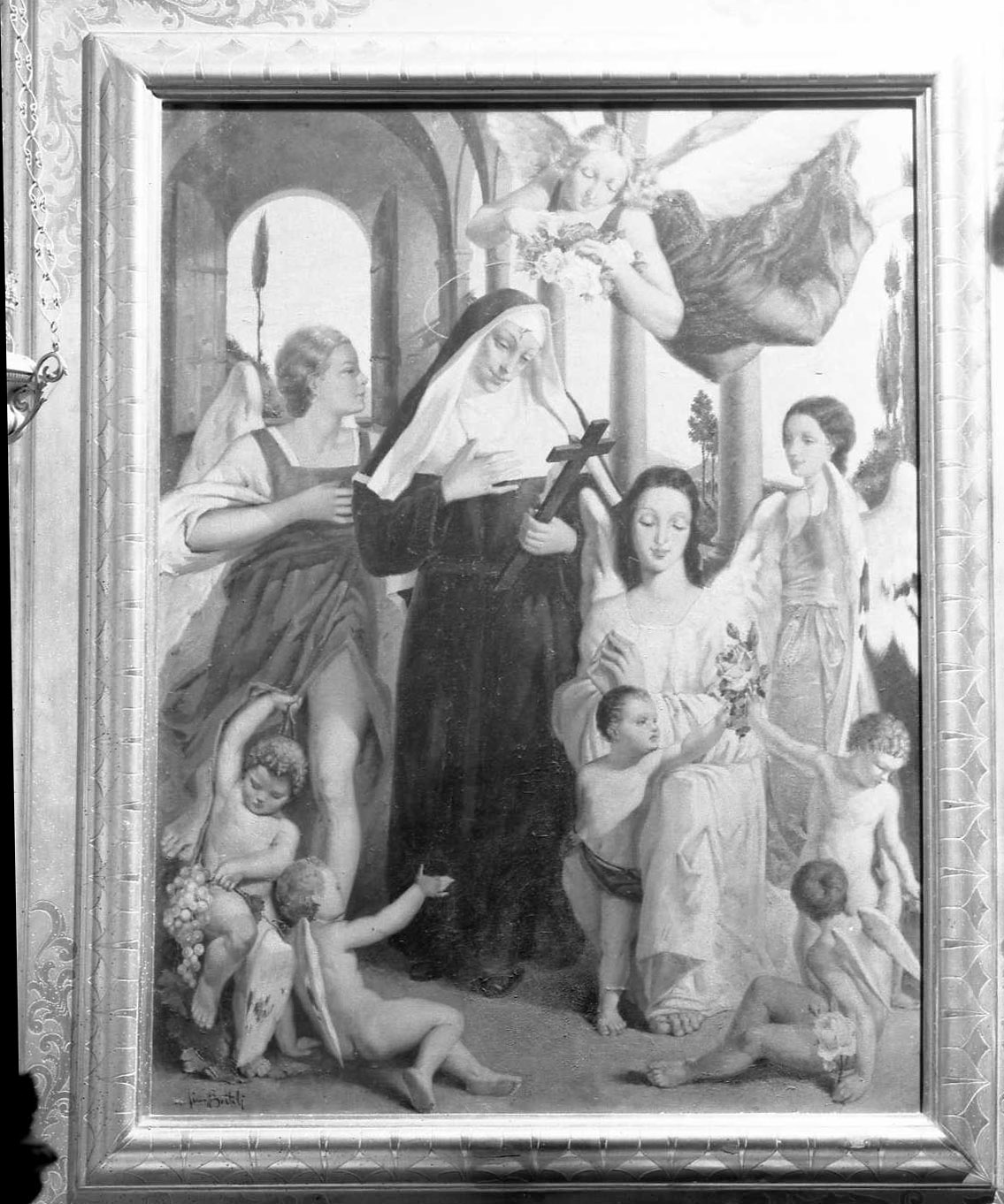 Santa Rita da Cascia (dipinto) di Bartoli Giuseppe (seconda metà sec. XIX)