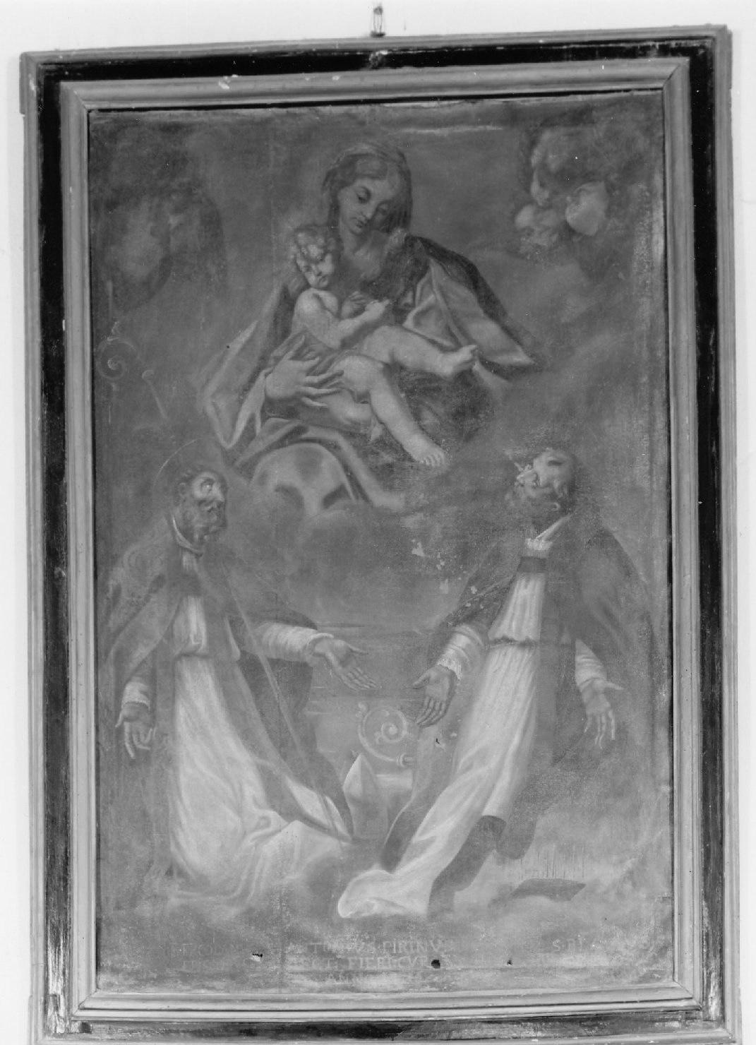 Madonna col Bambino/ San Biagio e un vescovo (dipinto) - ambito romagnolo (sec. XVIII)
