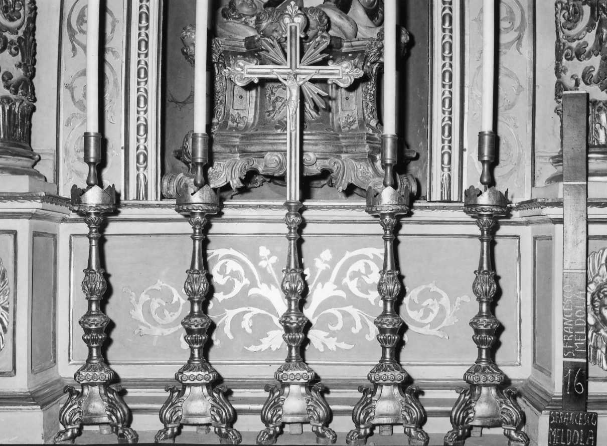 candeliere d'altare - bottega romagnola (sec. XIX)