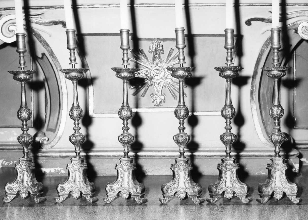 candeliere d'altare - bottega romagnola (ultimo quarto sec. XIX)