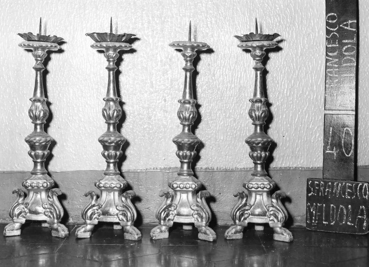 candeliere d'altare - bottega romagnola (prima metà sec. XVIII)