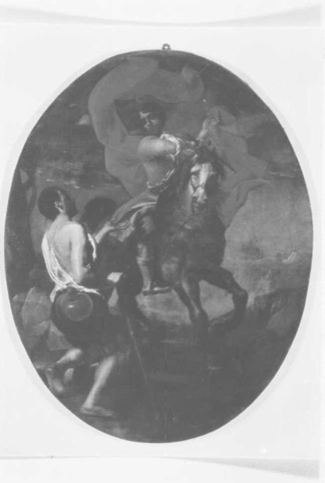 san Martino dona parte del mantello al povero (dipinto) di Torelli Felice (prima metà sec. XVIII)