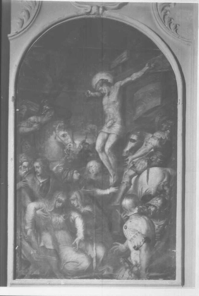 ss. Donnino, Carlo Borromeo, Apollonia e un devoto (pala d'altare) di Savolini Cristoforo (sec. XVII)