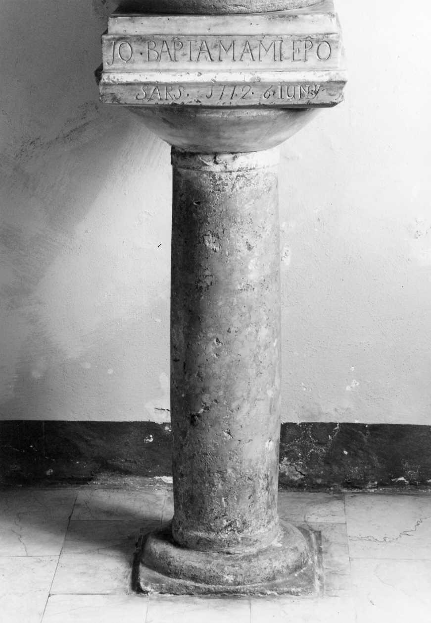 base di fonte battesimale, elemento d'insieme - bottega tosco-romagnola (sec. XVIII)