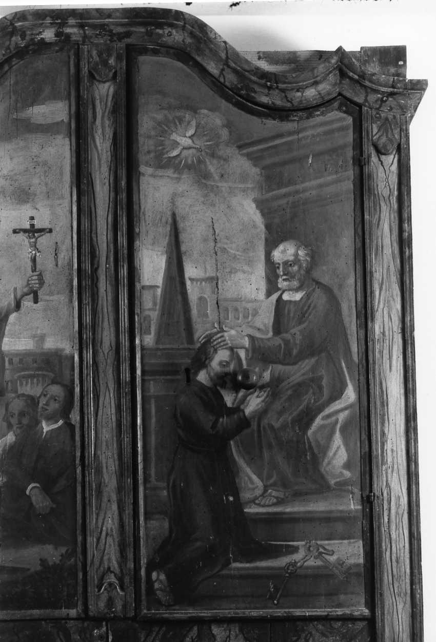 San Pietro battezza il centurione Cornelio (dipinto, elemento d'insieme) - ambito tosco-romagnolo (metà sec. XVIII)